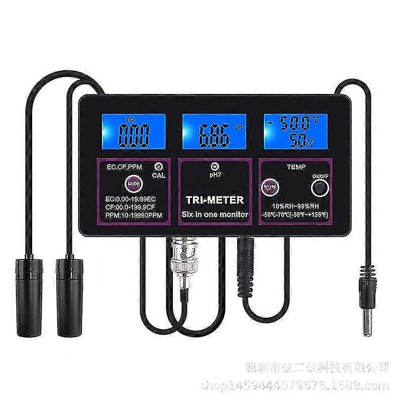 Ph217 Six-in-one Water Quality Online Tester Ph/tds/ec/temp/rh/cf Water Quality Measurement Detector Xianning