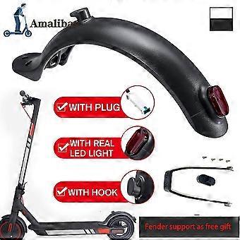 Durable Scooter Mudguard For Xiaomi Mijia M365 M187 Pro Electric Scooter Tire Splash Fender With Rear Taillight Back Guard Wing