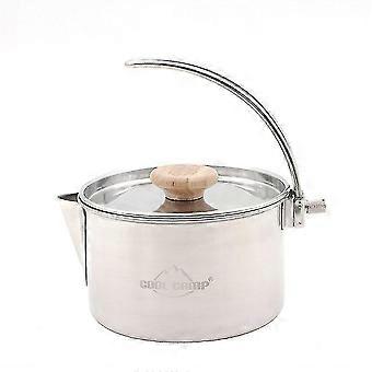 1.1L Stainless Steel Tea Pot Outdoor Camping Coffee Pot Cooking Pot Kettle Hiking|Outdoor Stoves