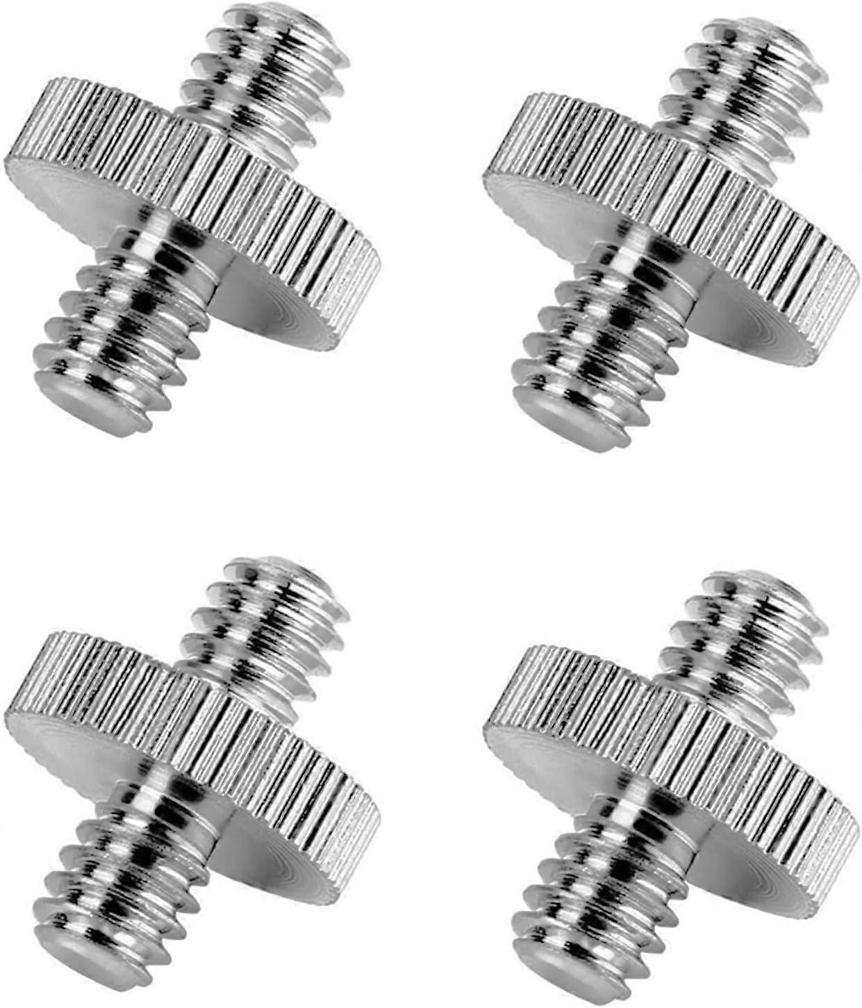 Camera Screw Adapter [4 Pieces ],Standard 1/4" Male to 1/4" Male Threaded Adapter,Camera Tripod Screw Adapter Converter for Camera/Monopod/Tripod/Came