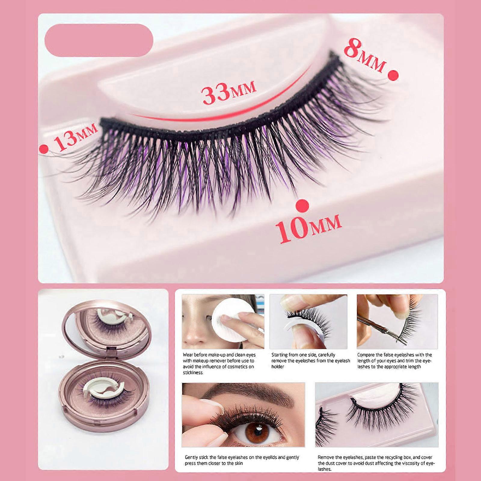 Pestañas postizos autoadhesivas sin pegamento Pestañas autoadhesivas Quick Stick Pestañas de doble pegamento