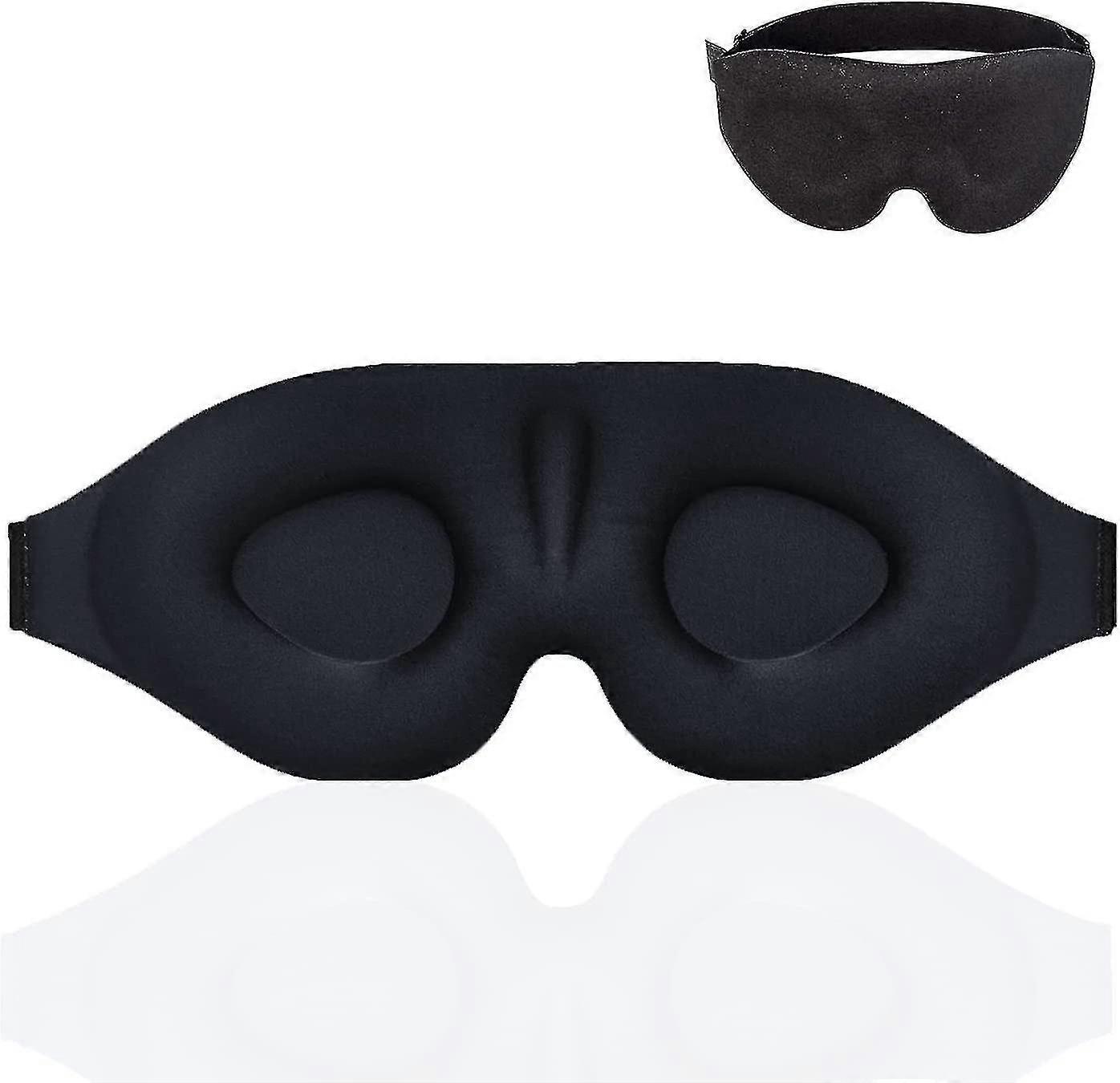 100% Blackout Sleeping Mask 3d Contouring Eye Mask Adjustable Strap Eye Mask