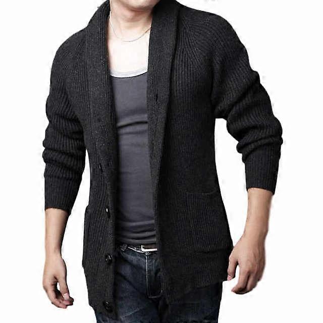 Men's Casual Slim Thick  Wool Cardigan Sweaters