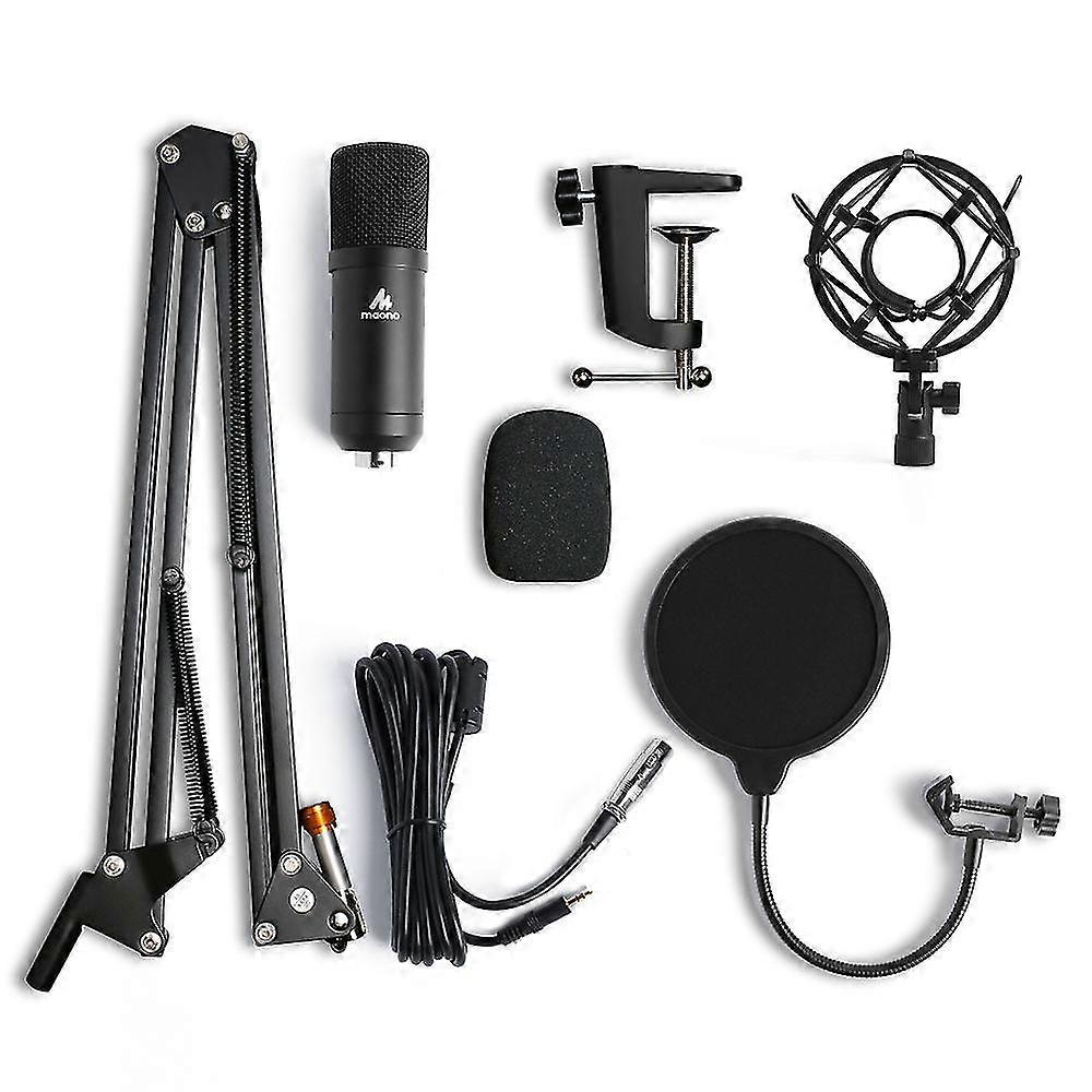 Maono Audio Interface Sound Card Xlr Podcast Microphone Voice Changer Monitor Headphone Mobile Phone Record Microphone Kit Mixer