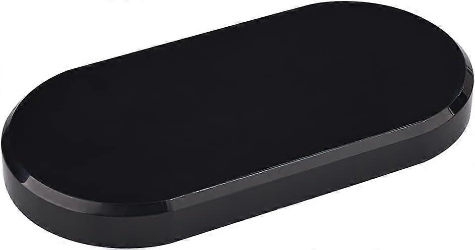 Acrylic Oval Beveled Display Base 6"x 3"x 0.5"(LxWxH) Black Acrylic Display Block Solid Display Holder Acrylic Jewelry Display Stand for Home Decor Sh
