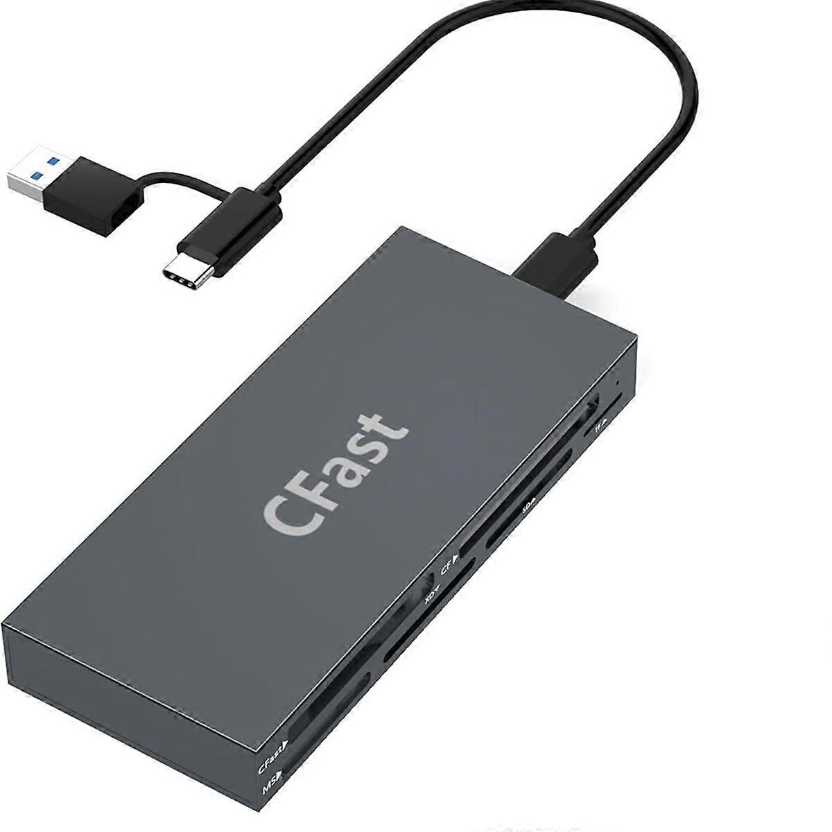 6 Cards At the Same Time Read /MS/SD/TF/XD/Cfast Camera Card Reader Mobile Phone Tablet Memory Card