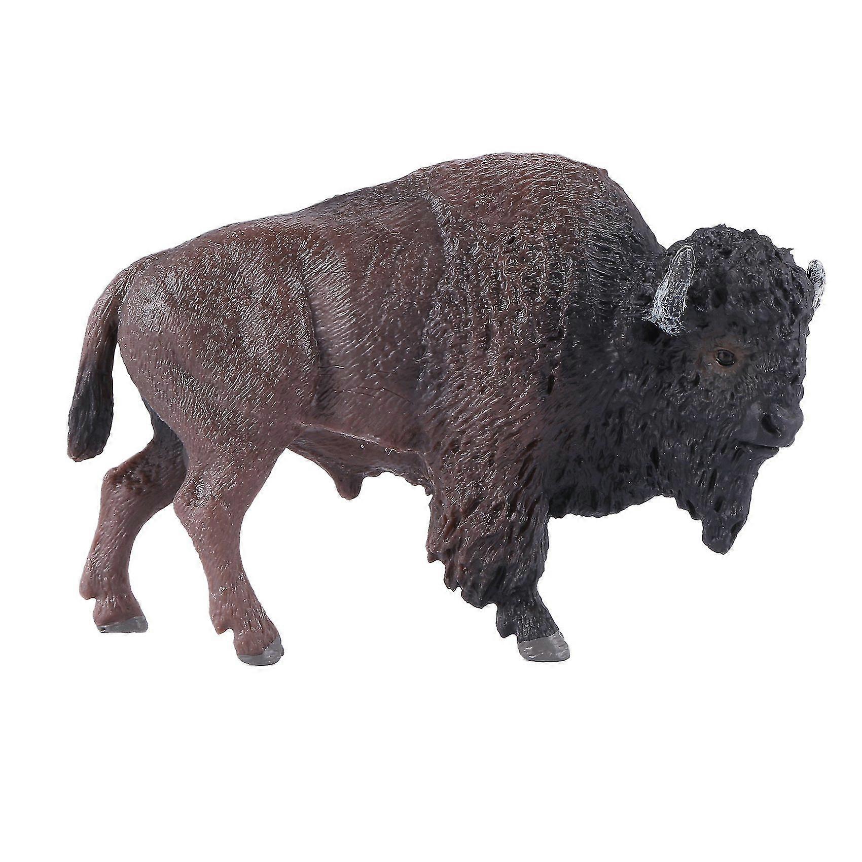 Children's Solid Simulation Model Wild Milk Cow Yak Toy Hand Decoration Figurine