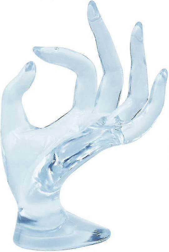 Item Plastic Shelf Ok Hand Model Display Props Storage Display Rack(1pc-transparent)