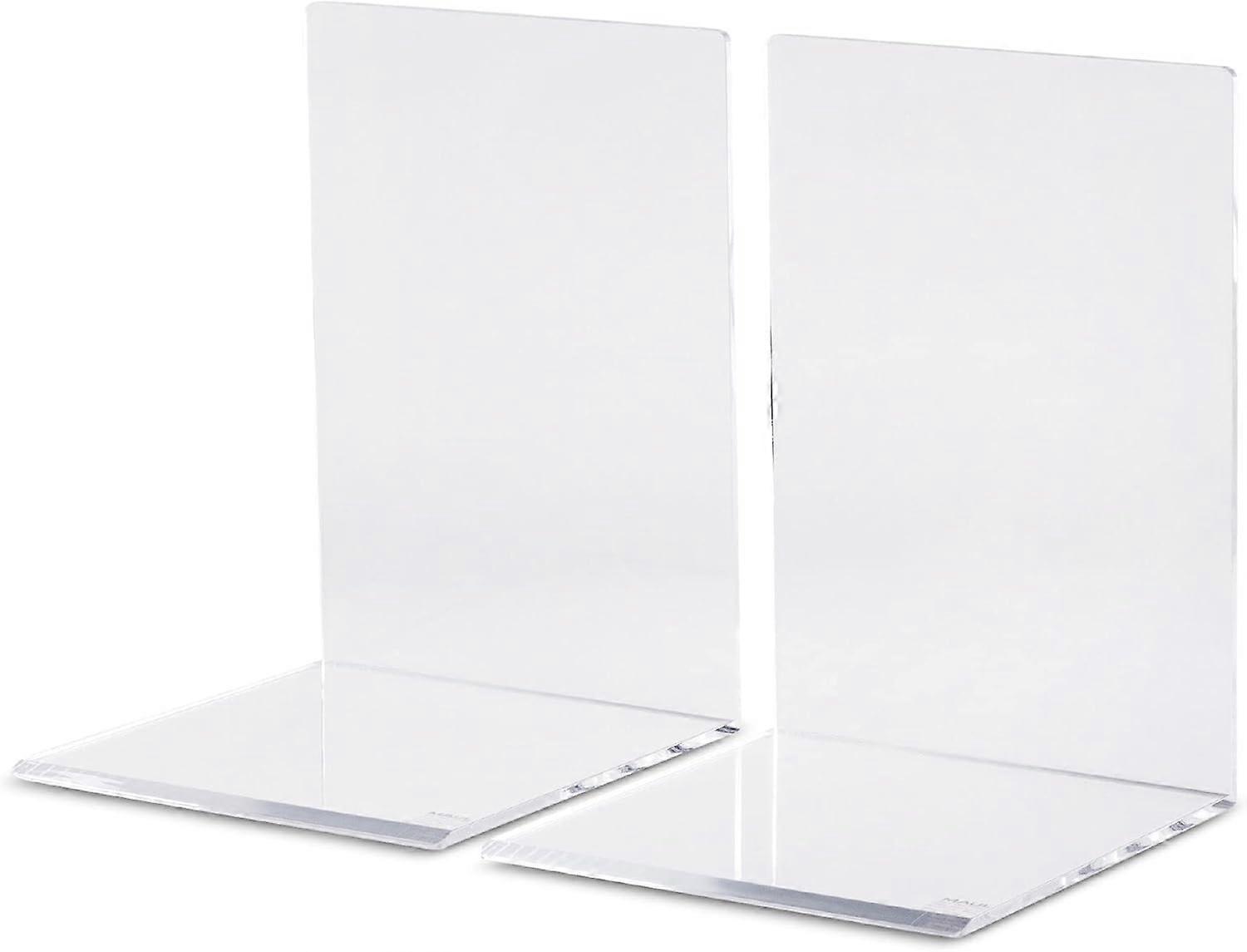 Set of 2 Acrylic Book stand Transparent bookends 12*12*17.5cm thickness 3mm