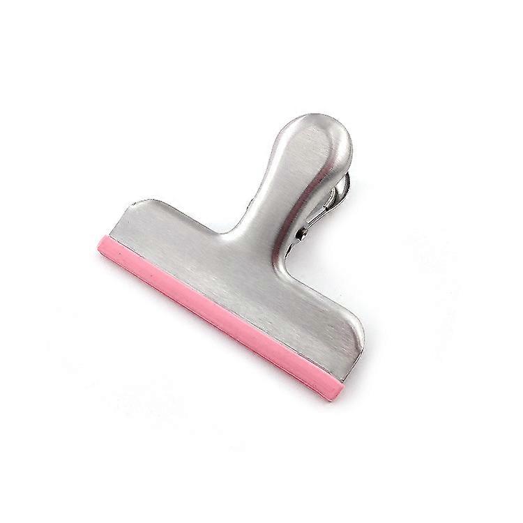 10-piece chip bag holder, covered with silicone-no sharp edges anymore-perfect for food bags-hermetically sealed, heavy duty, 3 inch pink