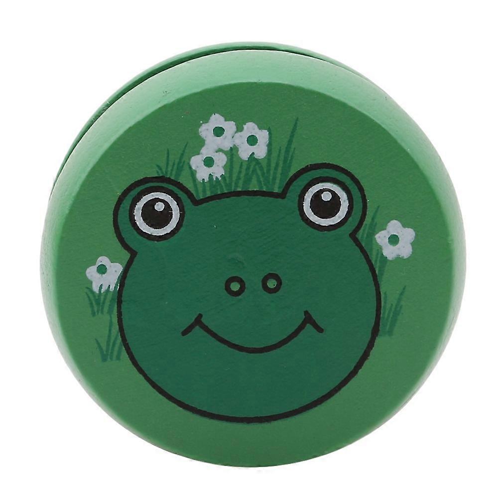 Cute animal pattern wooden yo-yo toy,FROG