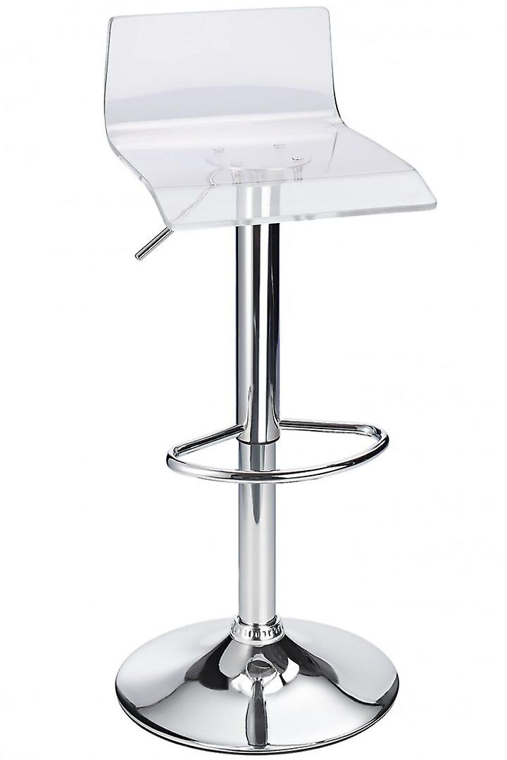 Wye Transparent Acrylic Adjustable Breakfast Bar Stool - Clear.
