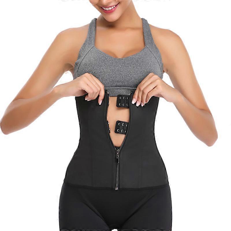Women Latex Underbust Waist Training Corsets/Cincher Zip&Hook Hourglass Body Shaper
