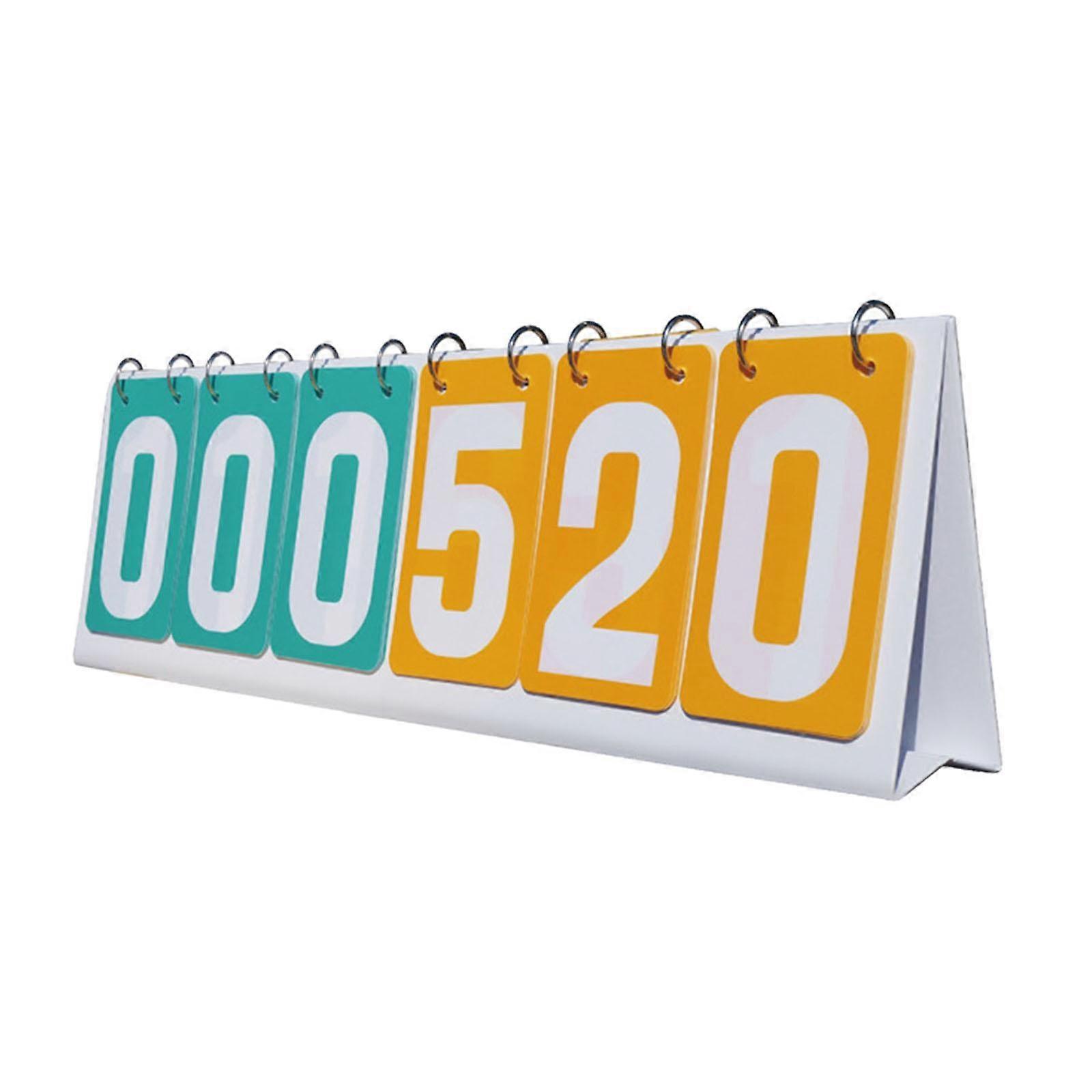 Flip Scoreboard 6 digits Table Score Flipper for Games Badminton Tennis Ball