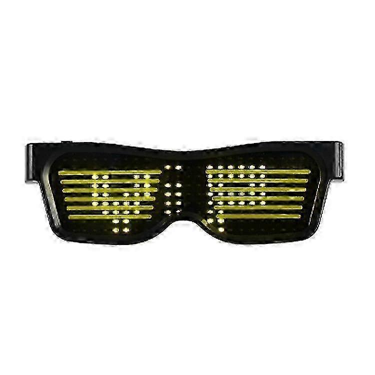 LED Glasses, Customizable Light-Up Glasses with Bluetooth Programmable Function, APP Controlled Glasses with Text/Graffiti/Animation/Rhythm, Great for