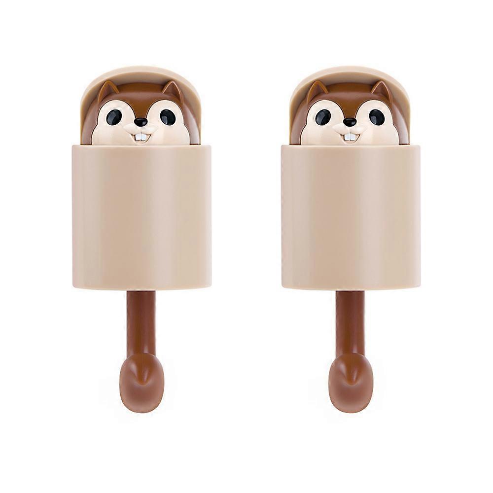 2stk egernformet klæbekrog til børneværelset