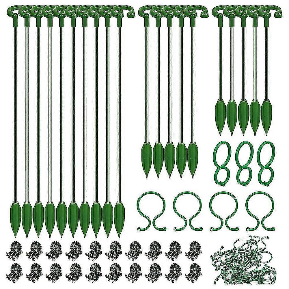 60-pack växtstöd - 20-pack blomväxtpinnar (3 storlekar)