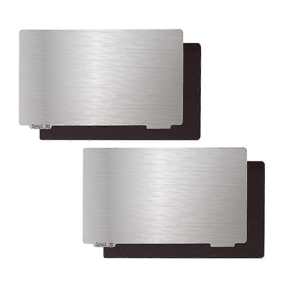 2 st flexibel stålplatta magnetisk bas för ELEGOO Mars 2/Mars 2 Pro/4 LCD SLA-resin 3D-skrivare 140 x 84 mm