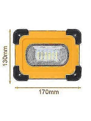 Rechargeable LED Floodlight 60W - Portable Lantern for Construction Work with Solar Panel