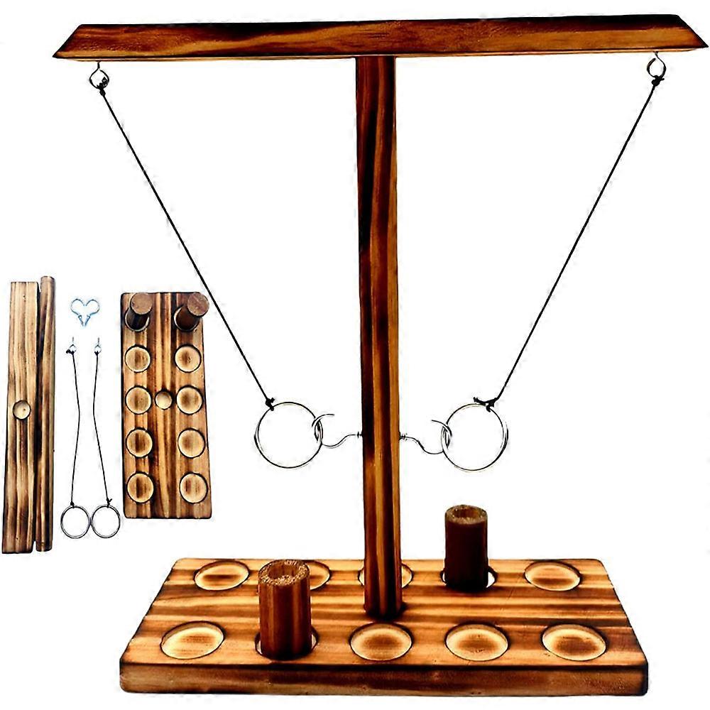 Ring Toss Game for Kids and Adults, Ring Toss with Shot Ladder, Larger Base To Ensure Stability, Fast-paced Interactive Ring and Hook Game Ring Toss,