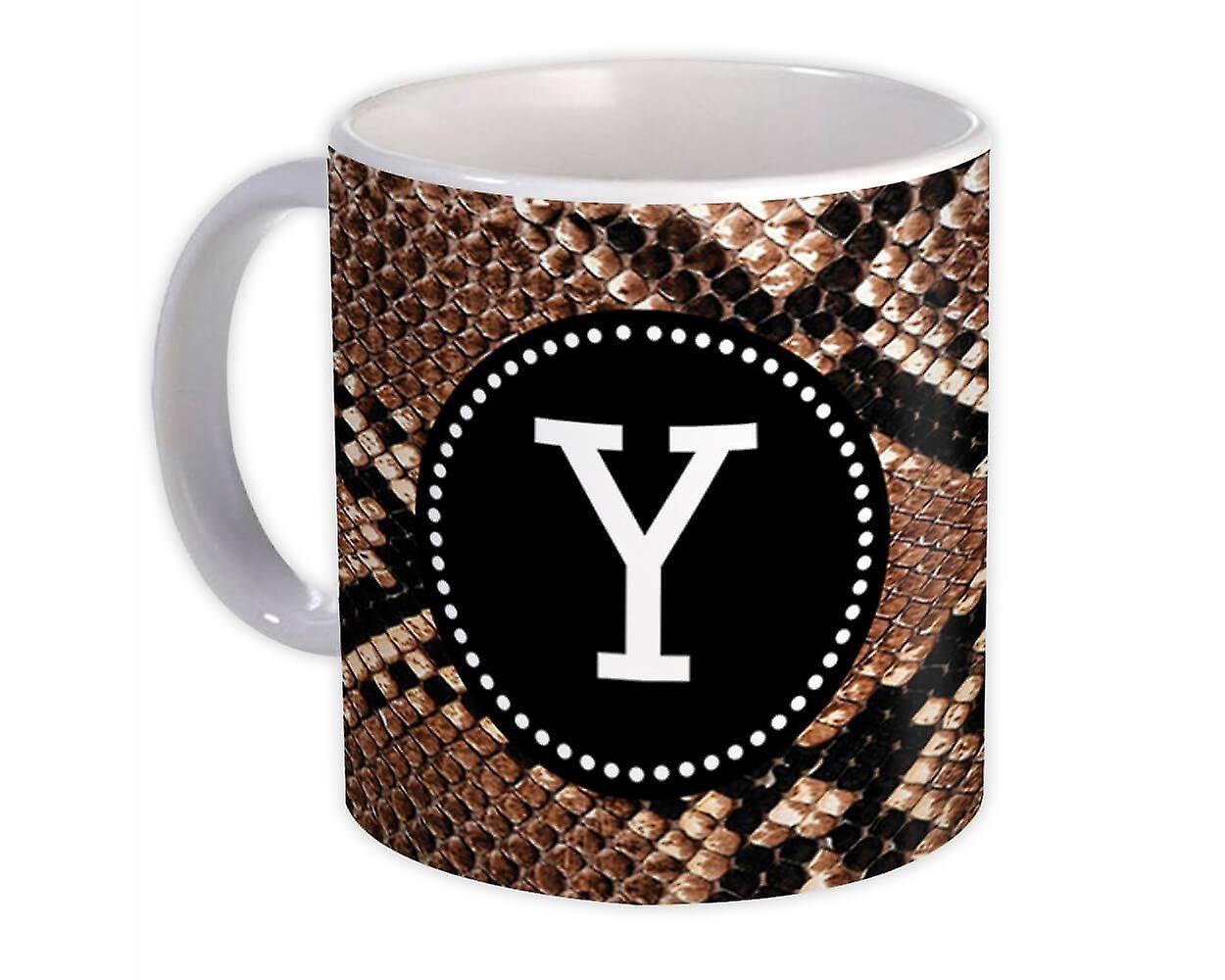 Gift Mug: Monogram Letter Y Snake