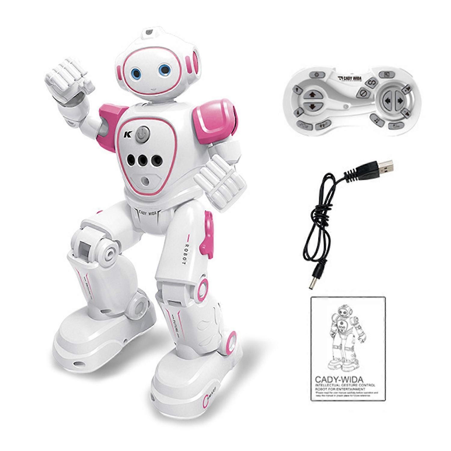 Kids Remote Control Robot Toy with LED Eyes Intelligent Programmable Gesture Sensing Singing Walking