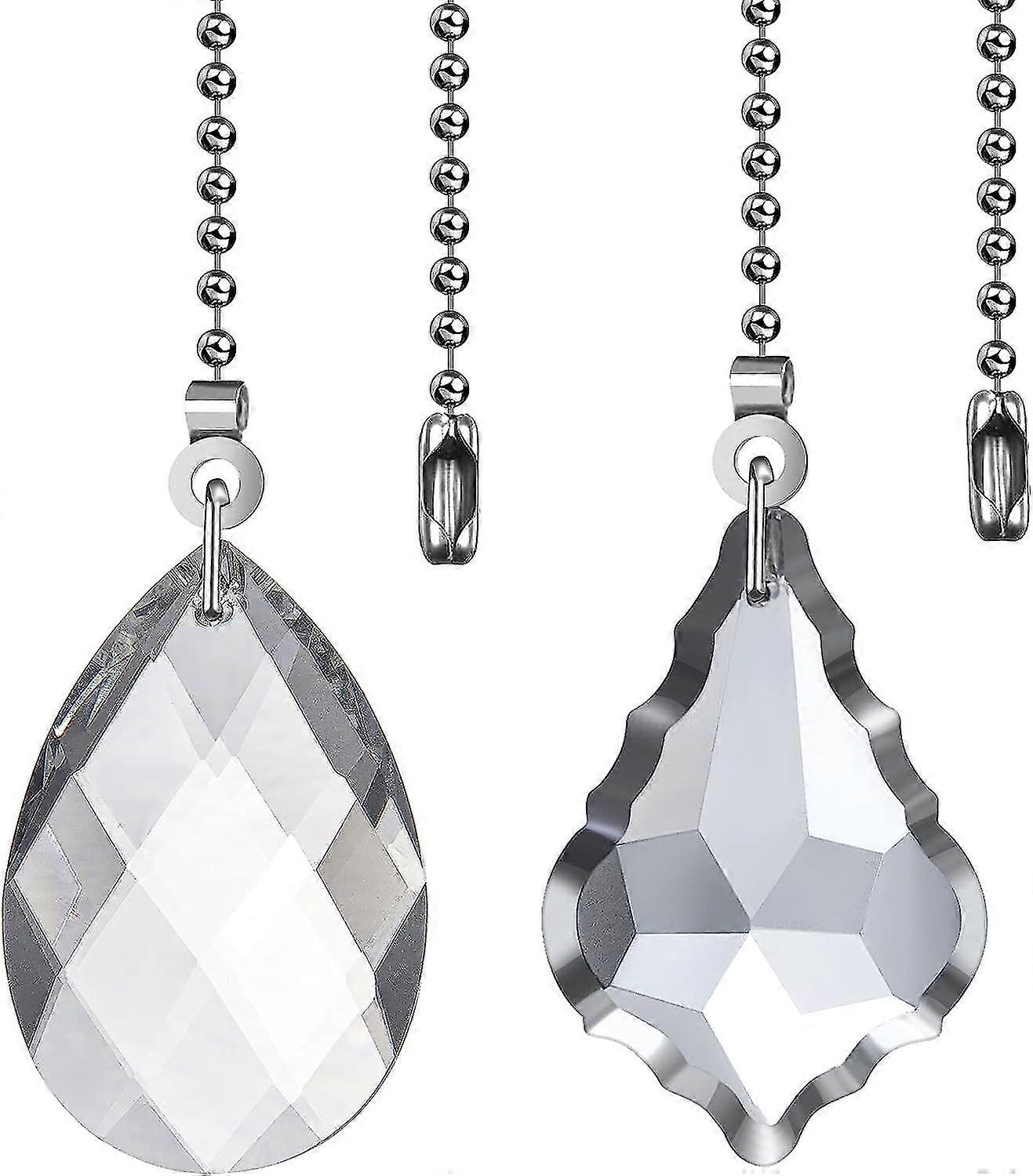 2pcs Ceiling Fan Pull Chains, Premium Fan Pull Chain With 20-inches Extension Chains