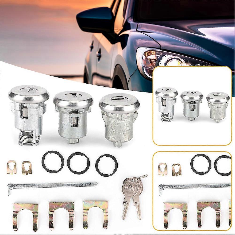 New Door & Trunk Lock Cylinders With Keys For 1979-1993 Ford Mustang - Matched Set