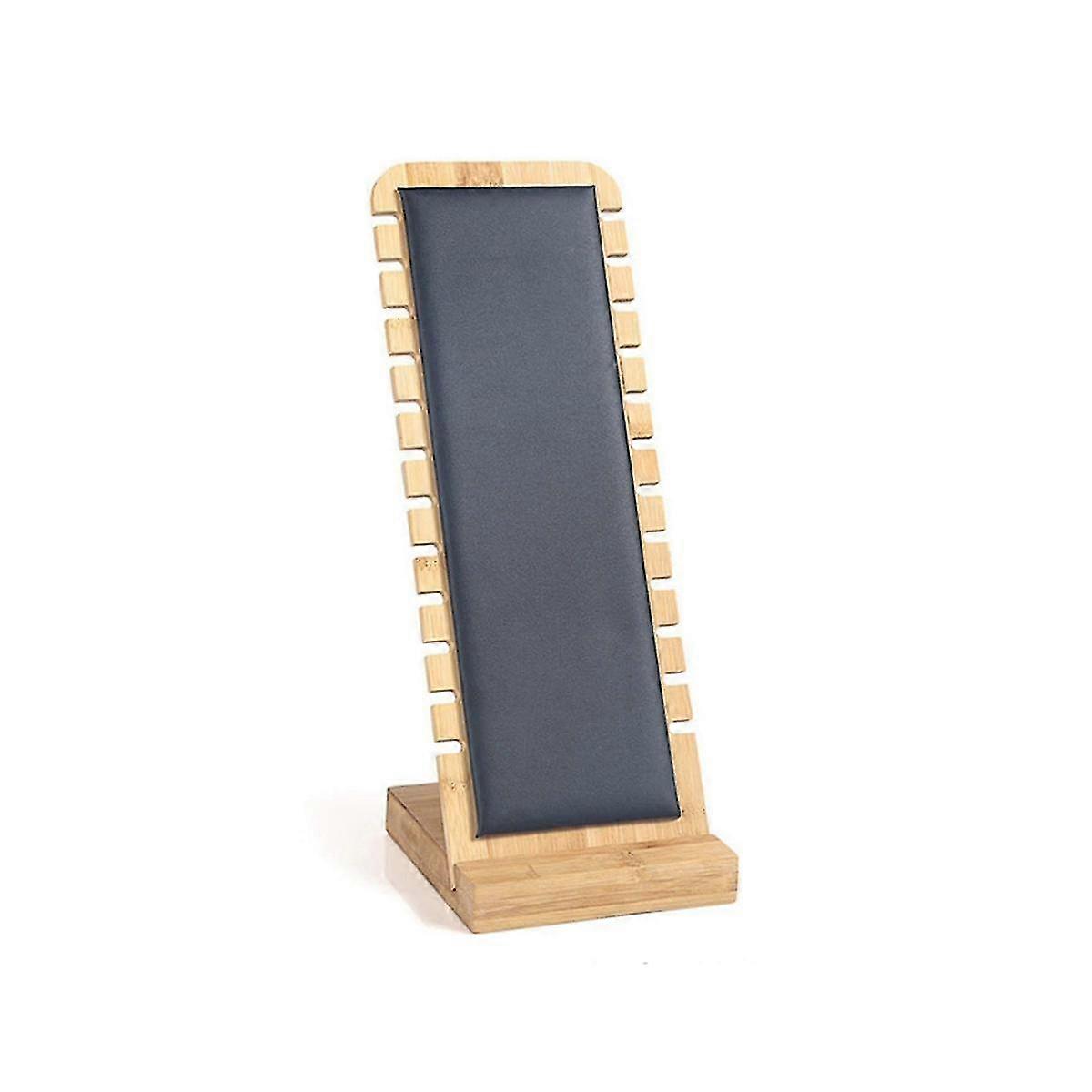 Small Size Bamboo Leather Soft Mat Multiple Necklace Display Stand Necklace Bracelets Chains Organi