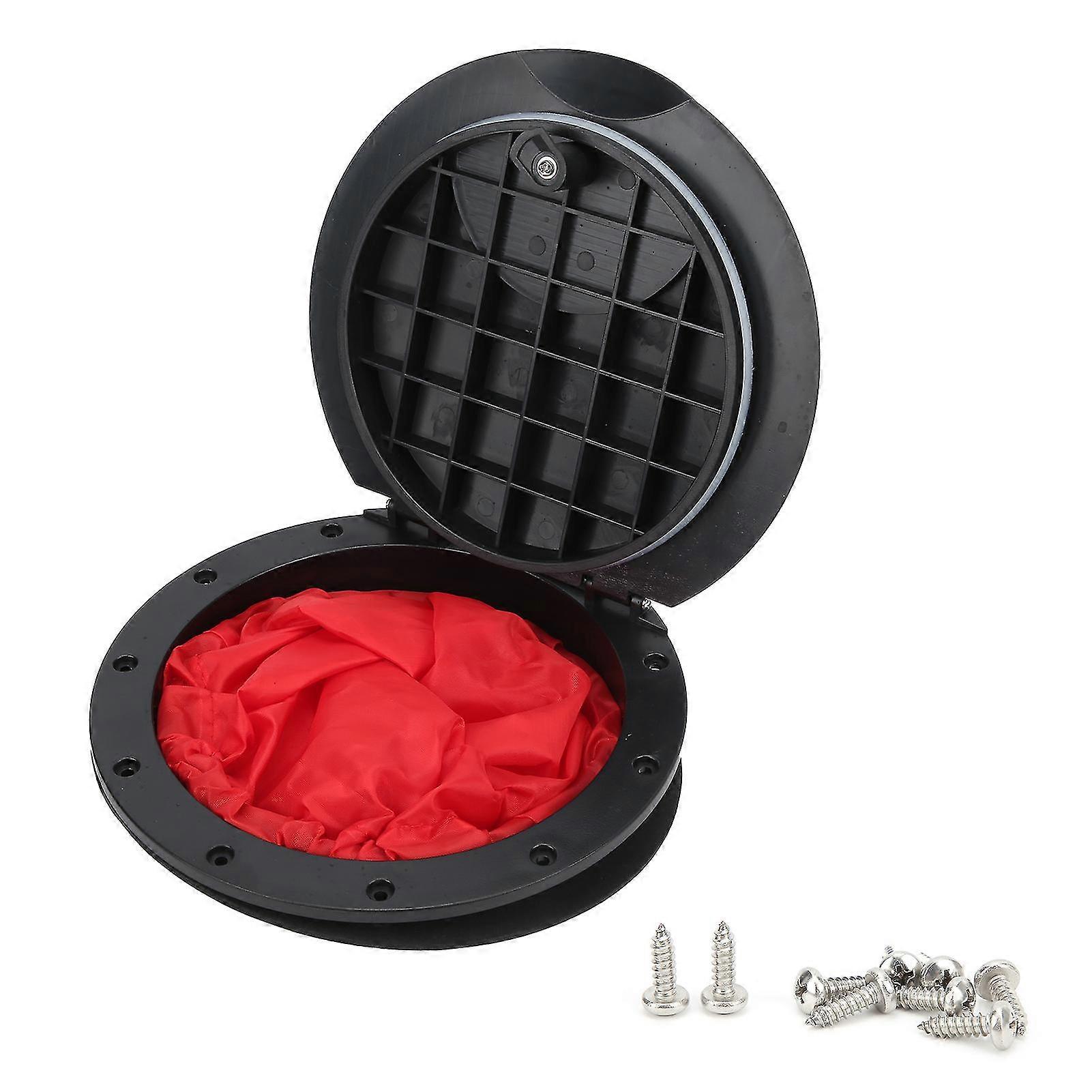 8in Black ABS Round Hatch Cover - Fully Sealed Deck Plate compatible with Kayaking, Yacht