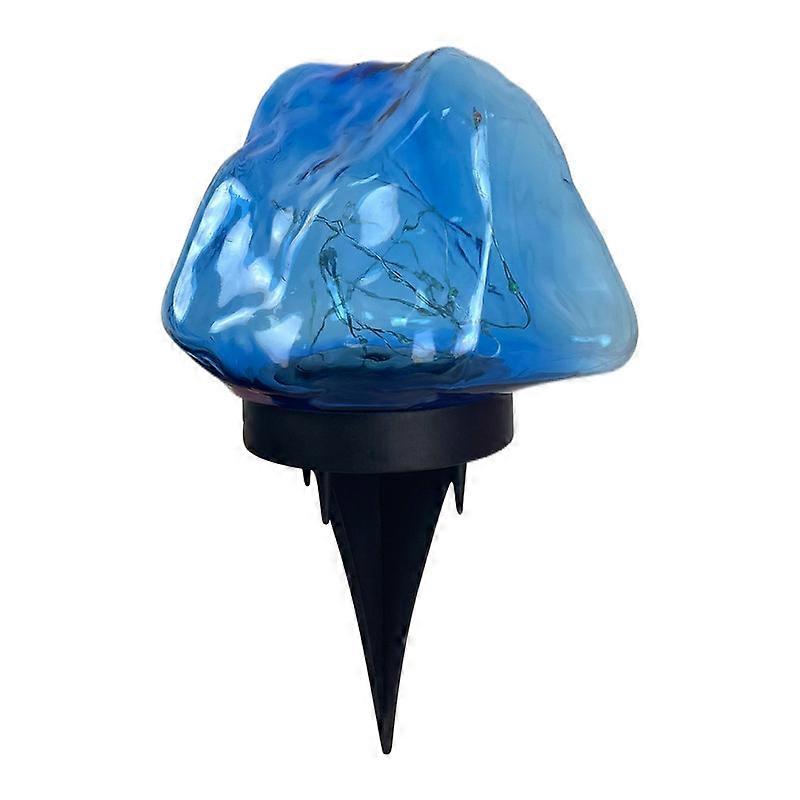 2pcs Stone Shaped Solar Pathway Lights Outdoor Solar Powered Lawn Lights Garden Light