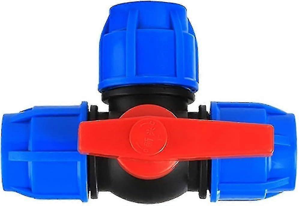 Plastic Three-way Ball Valve, T-type Pe Water Pipe Ferrule Connection Valve, Water Pipe Quick Connector, Diameter