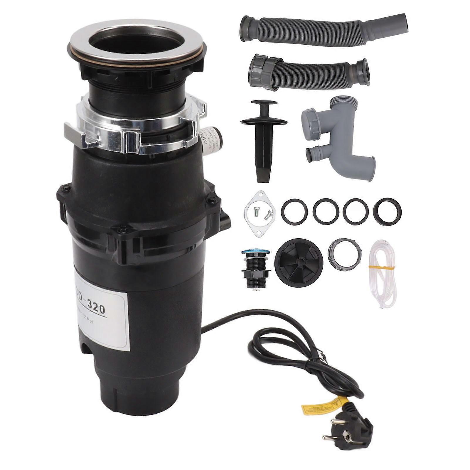 Garbage Disposal 1050ml Capacity Kitchen Food Waste Disposer Low Noise Splashing Proof Garbage Grinder