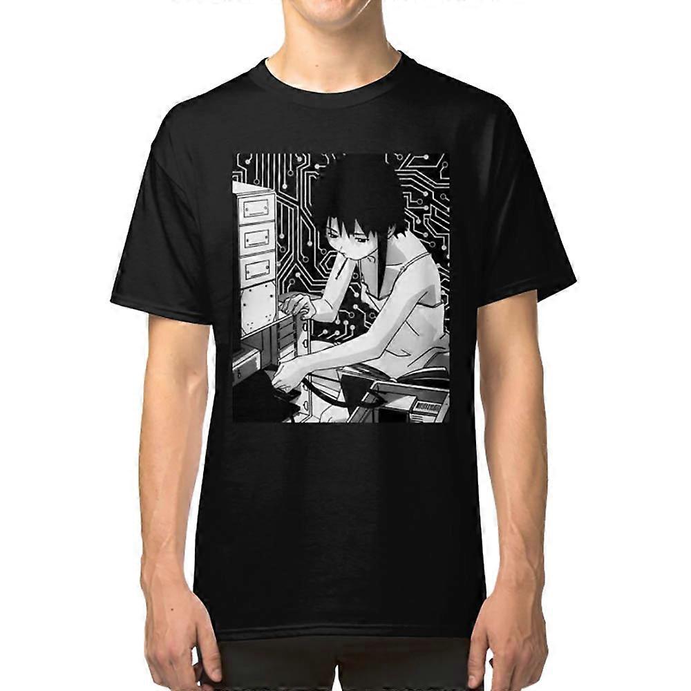 Serial Experiments Lain - Cyberpunk Estetické Anime - Programátor Dívka Tričko