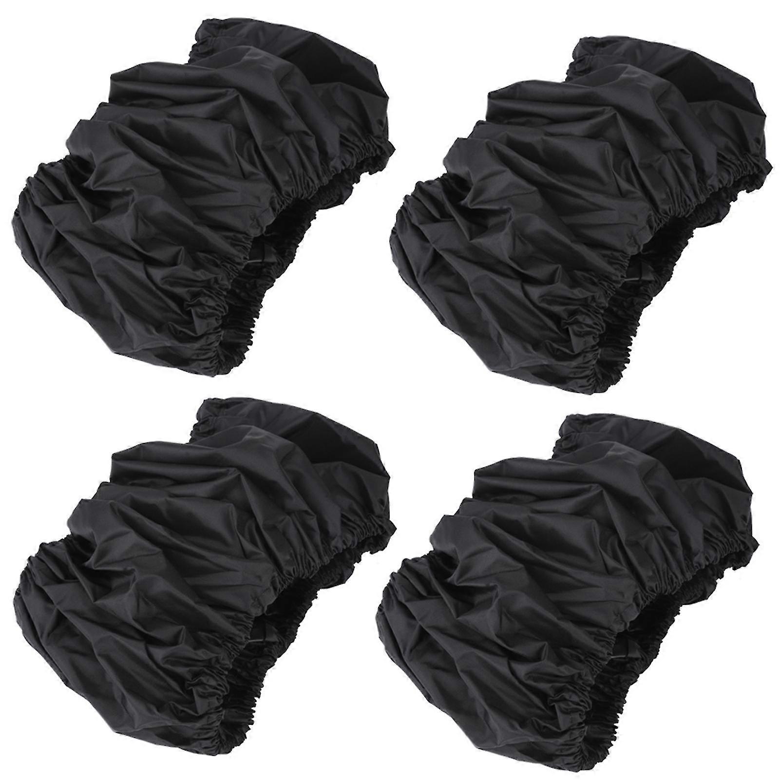4PcsSets of Black Dustproof Wheel Covers for Stroller Size S L - Easy Storage Waterproof Protection