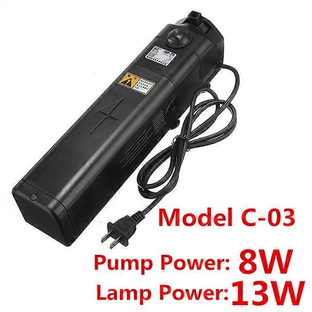 Aquarium Internal UV Sterilizer Lamp Pump for Filter Water Circulating Air Increase Sterilization Remove Algae Deodorize