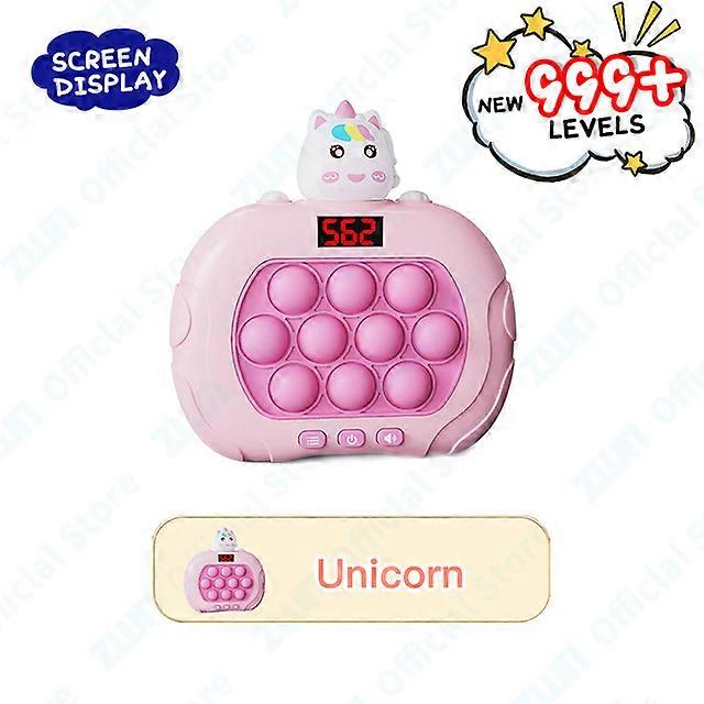999 Level Electronic Pop Quick Push Bubbles Game Machine Kids Cartoon Fun Squeezing Toys Anti Stress Sensory Bubble Toy GiftsBubble Blowing Toys