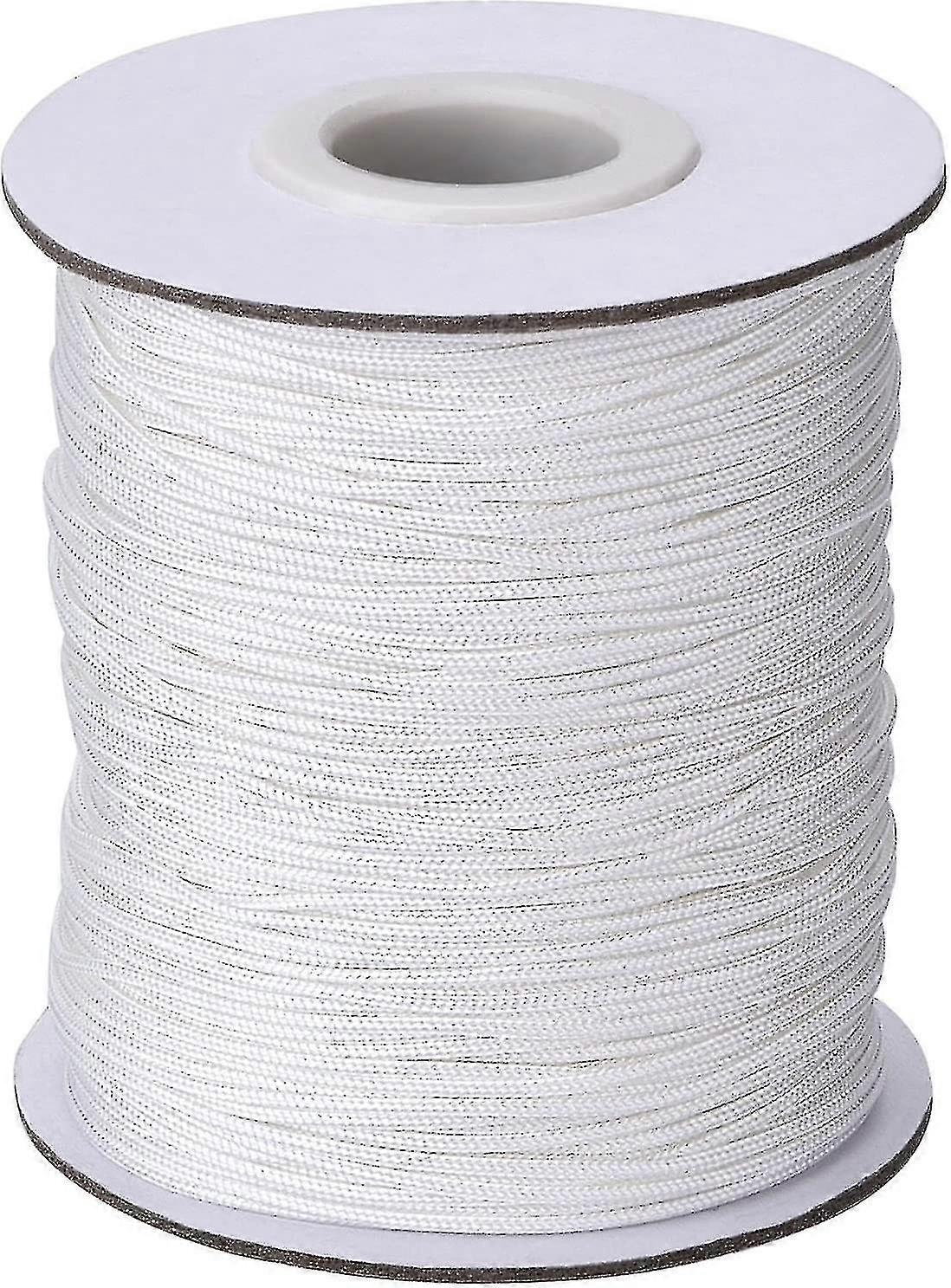 1.0mm الأبيض مضفر رفع الظل الحبل سحب الحبل للستائر الألومنيوم أعمى الظل، مصنع البستنة والحرفية، 109 ياردة / لفة