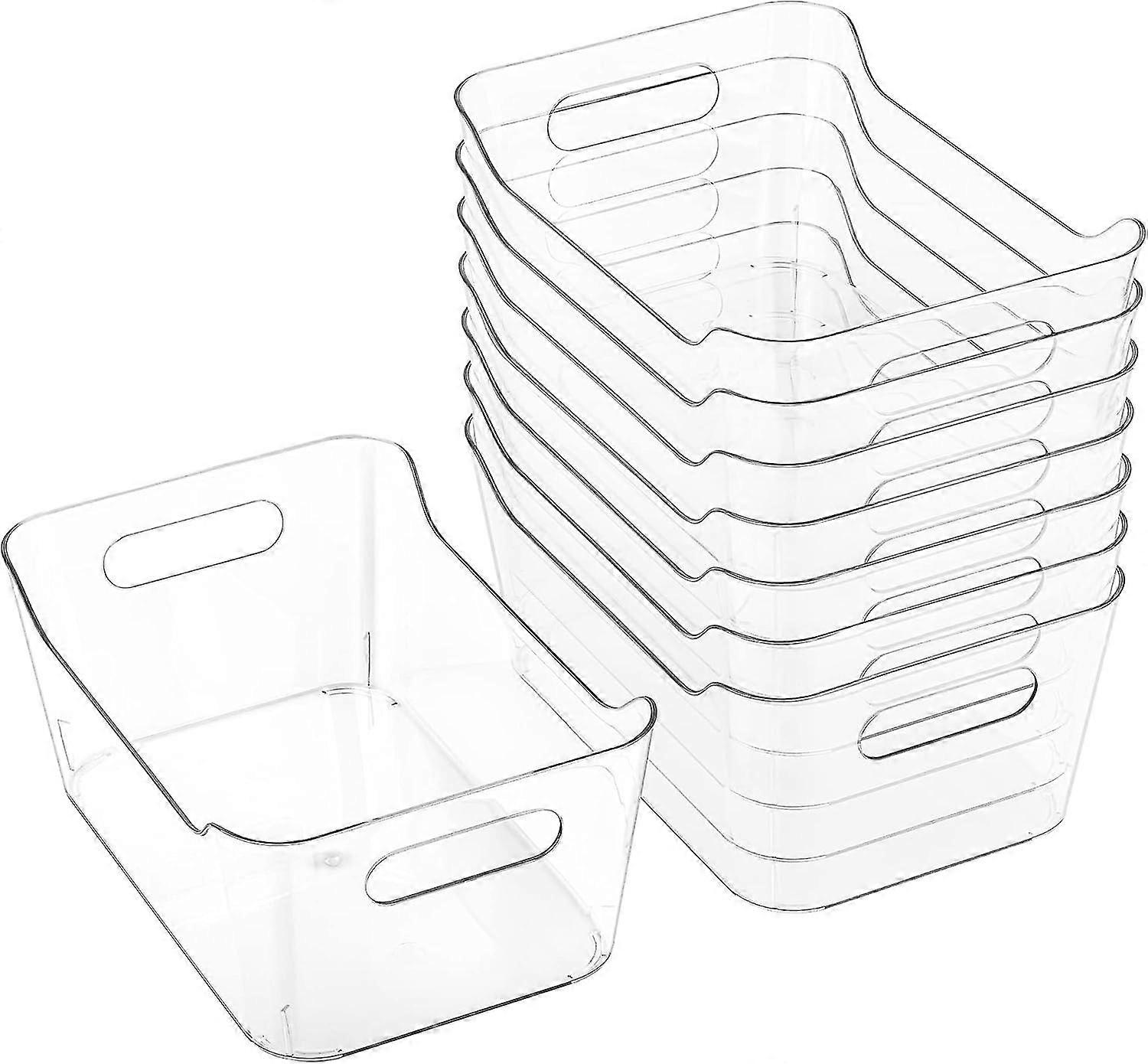 Plastic Storage Bins - Multi-Use Organizer, 8 Pack