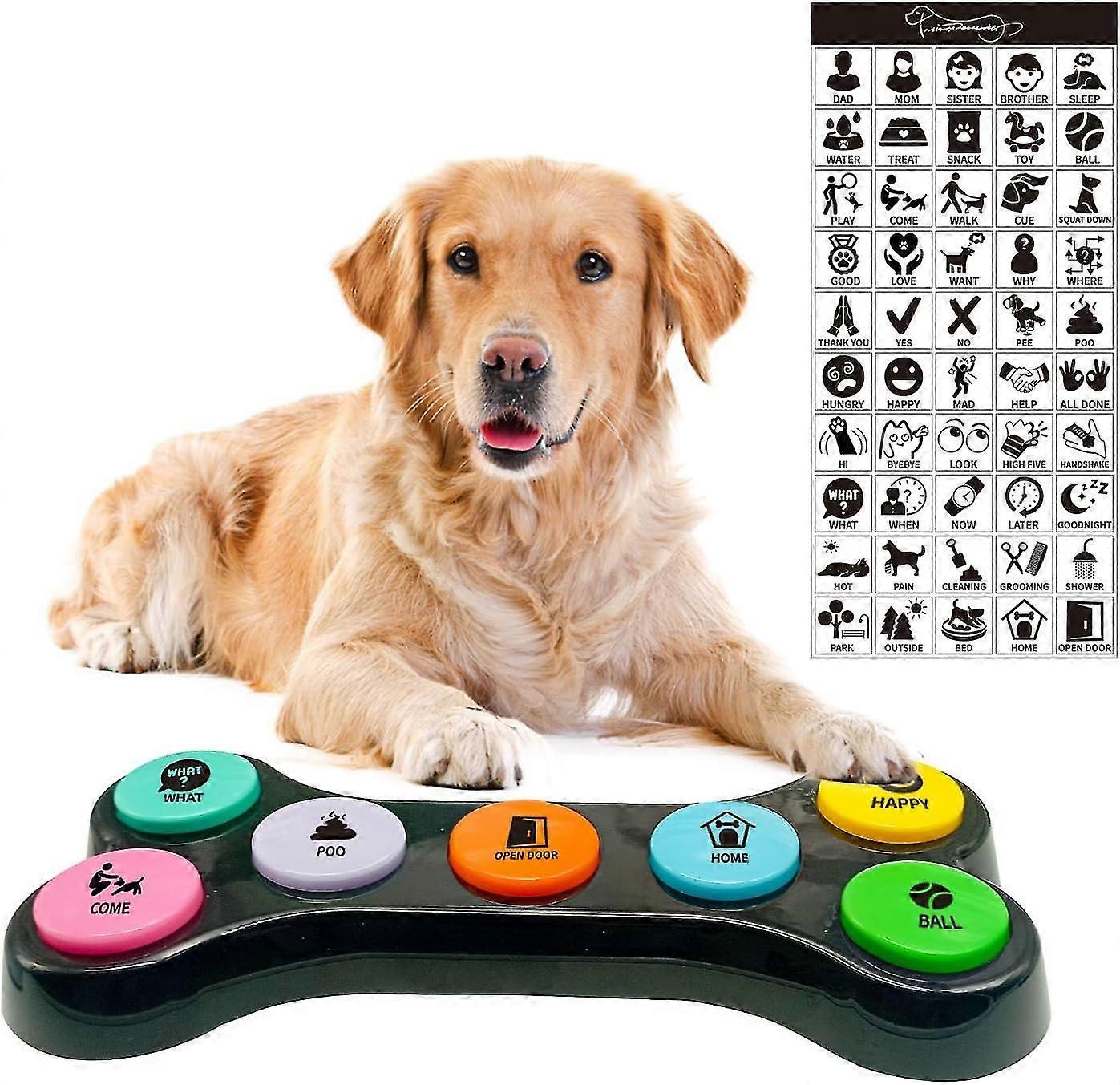 Dog Buttons For Communication, Dog Speech Training Buzzers,record& Playback Your Own Voice To Train Your Pet Voice What They Want