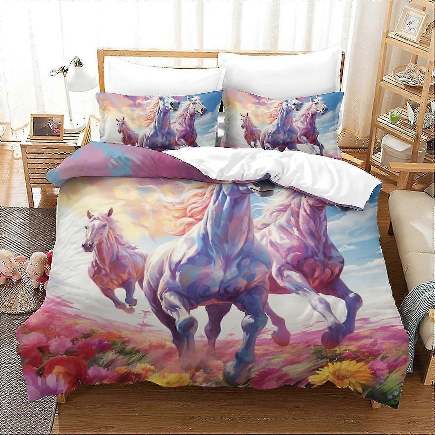 J1549 Lakan Flicka Påslakan 3D Skalle Tryckt Sängkläder Set 3st Microfiber Skalle Täcke Överdrag med Dragkedja Stängning Lakan BBA1549