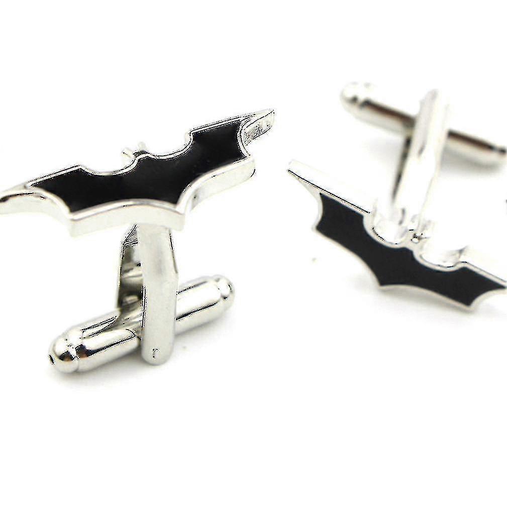 Abotoaduras Bat Shape Masculino Metálico Cufflinks Batman Cuff Links