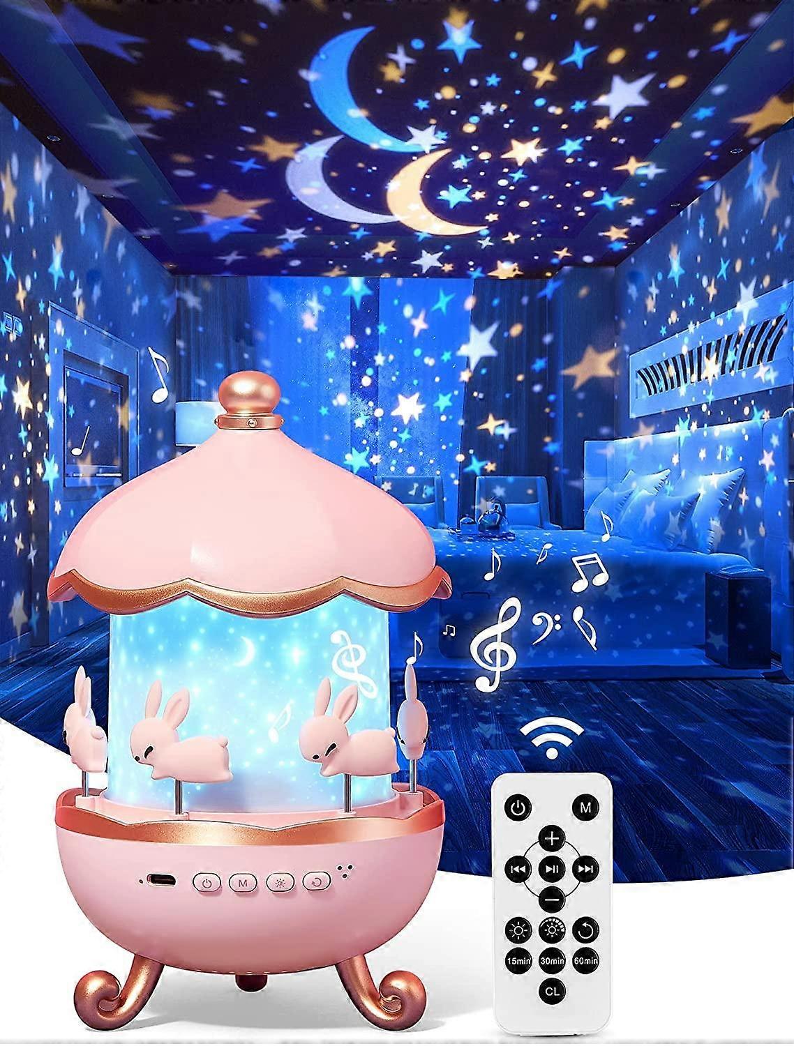 Bunny Night Light Projector for Kids with Remote Control