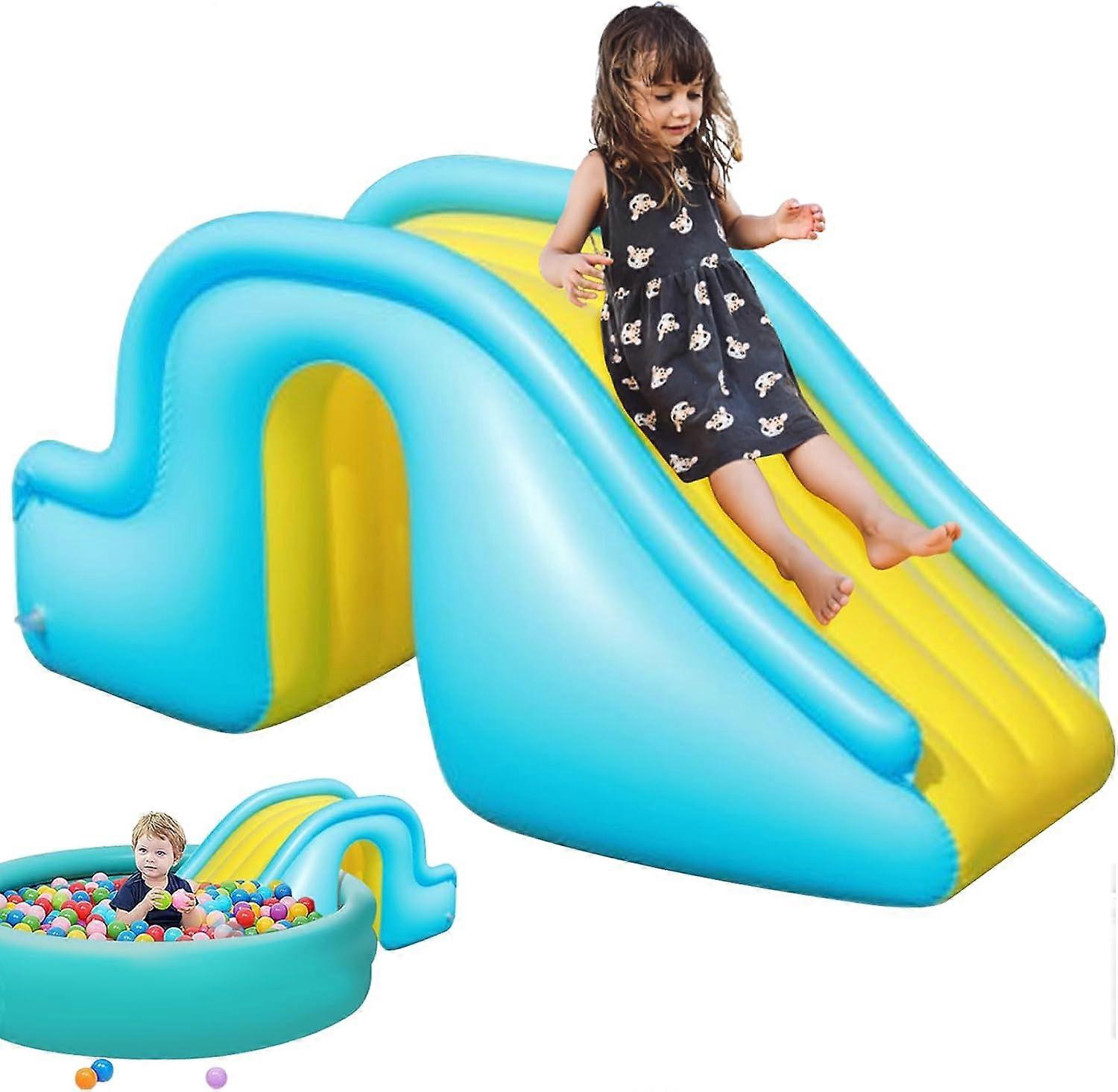 Pool Slides Inflatable Water Slide Durable Swimming Pool Slide Step Inflatable Play Center Pool Accessories for Boys Girls Summer Play