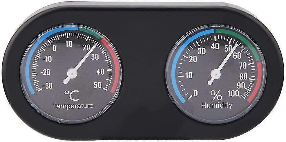 Mini Analog Temperature Hygrometer Round for Reptile Tank