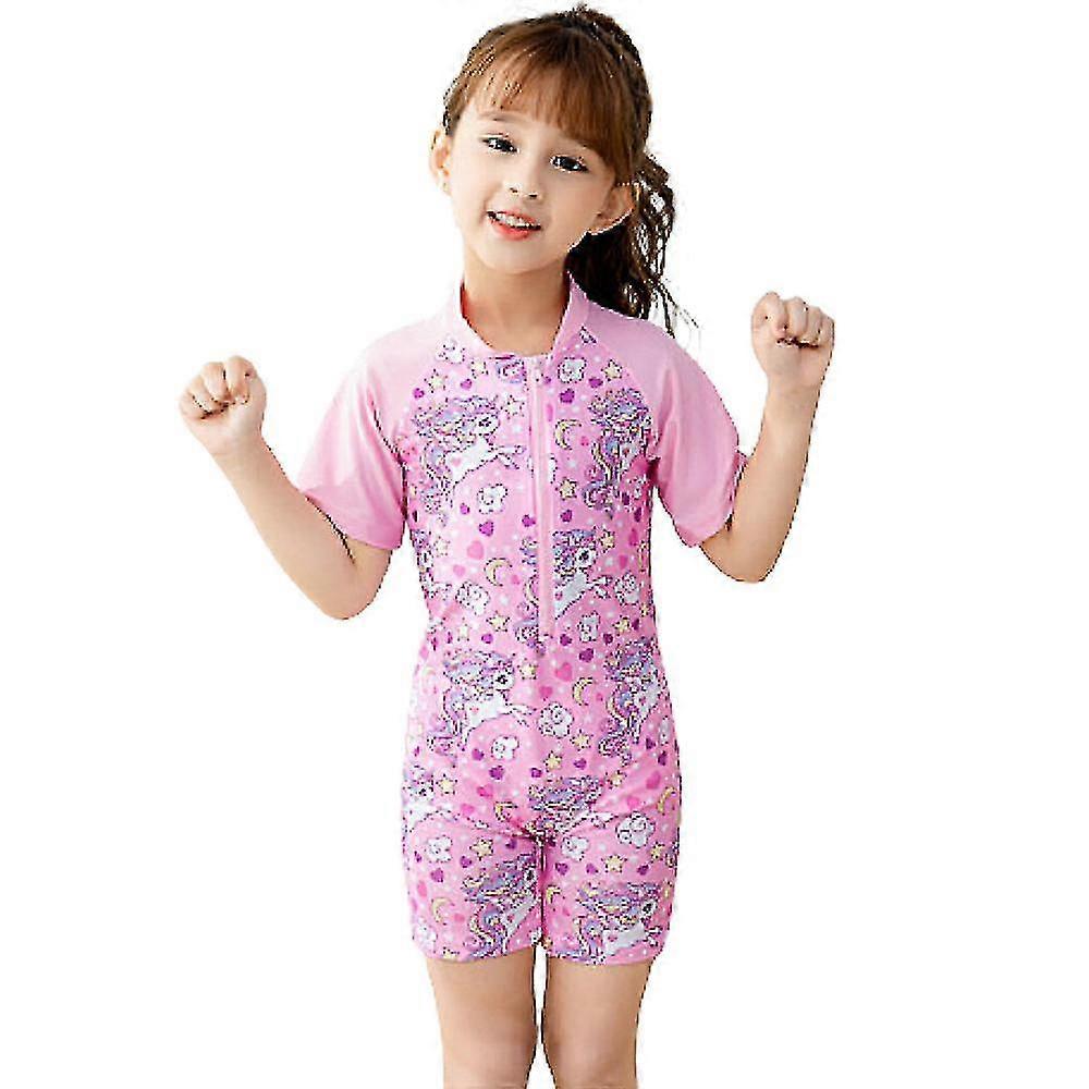 3-11 vuotta tyttö lyhythihainen yksisarvinen uimapuvut yksiosainen tw