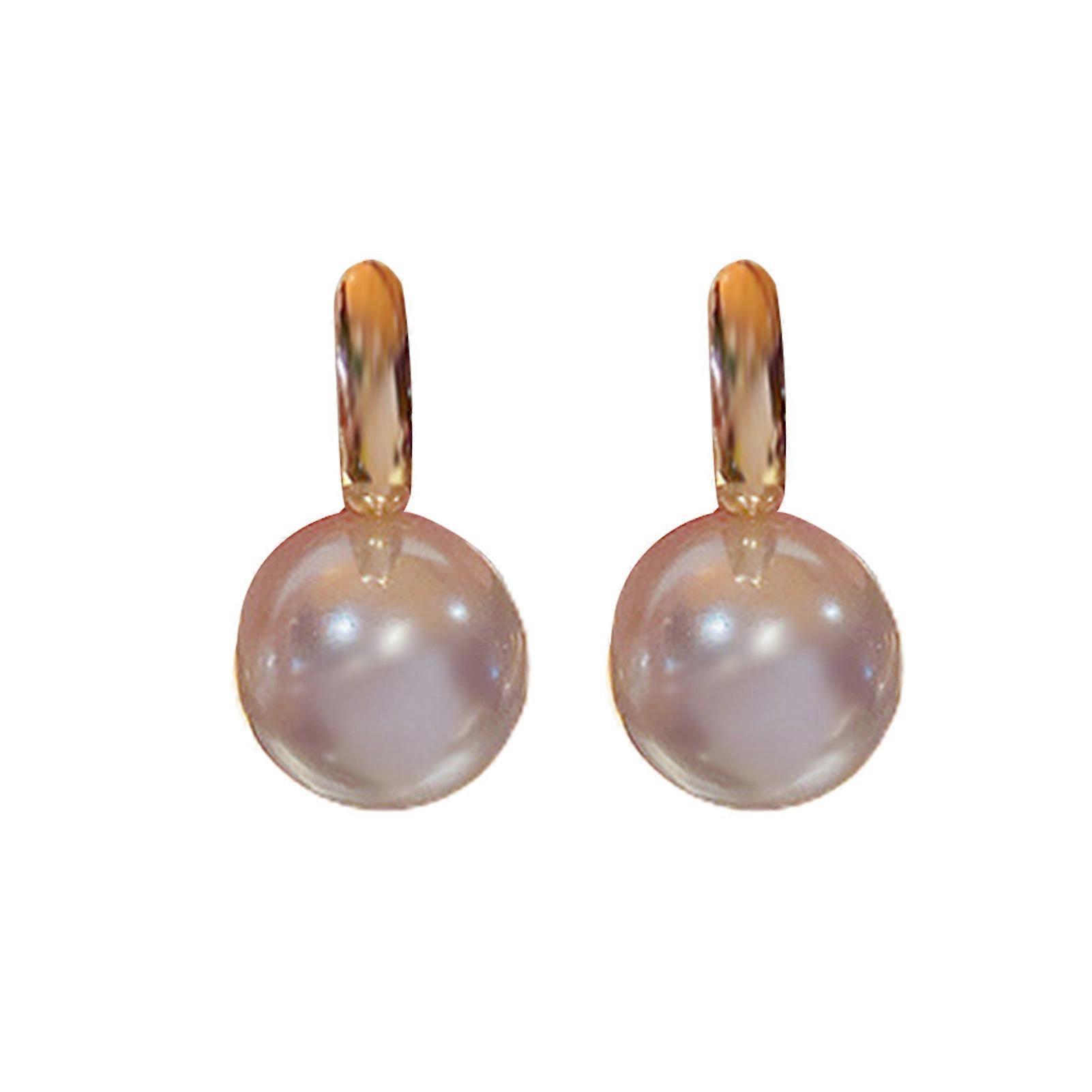 1 Pair Earrings All Match Sparkling Copper Add Ambient Mermaid Faux Pearl Drop Earrings for Party