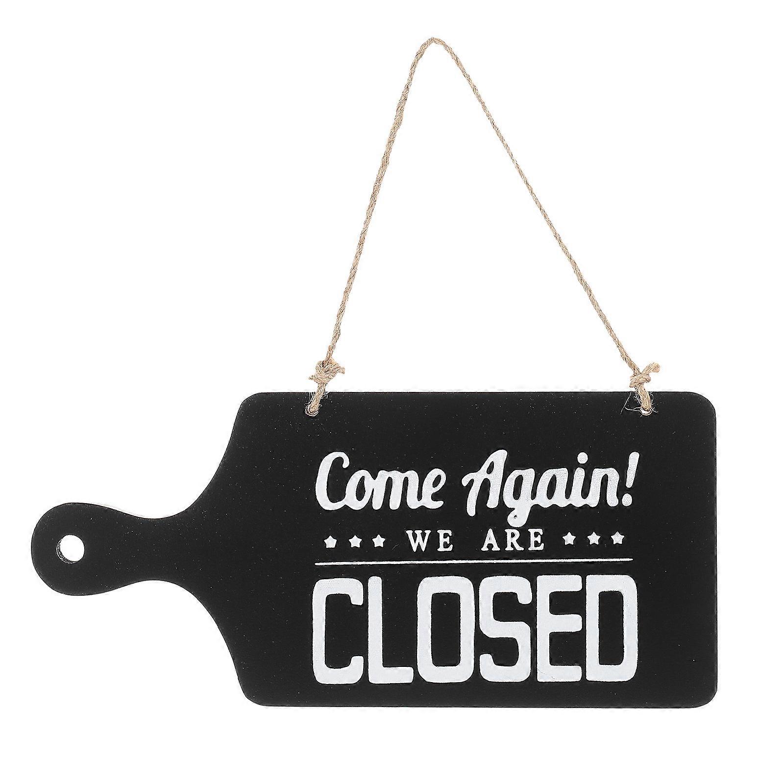 Decorative Open Sign Retro Closed Sign Wear-resistant Open Closed Sign Store Accessory