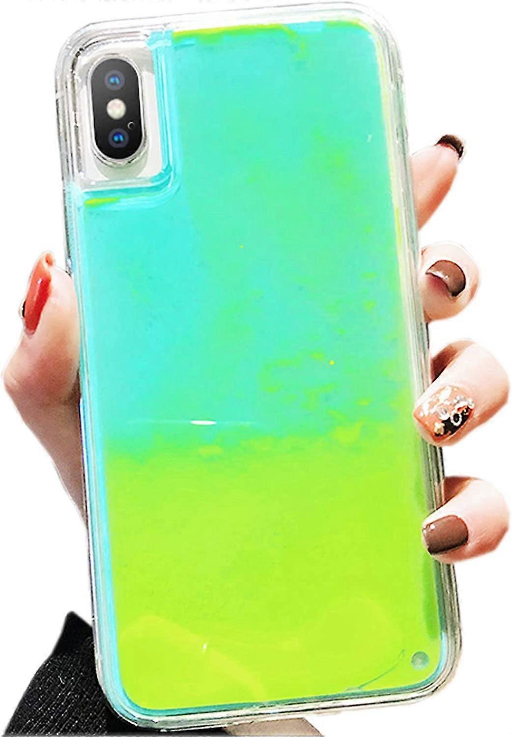 iPhone XR Case Soft TPU Fluorescent iPhone XR Cases Covers iPhone Case Luminous Glow Quicksand Drop Resistant Phone Case Shockproof Cover Hard Protect