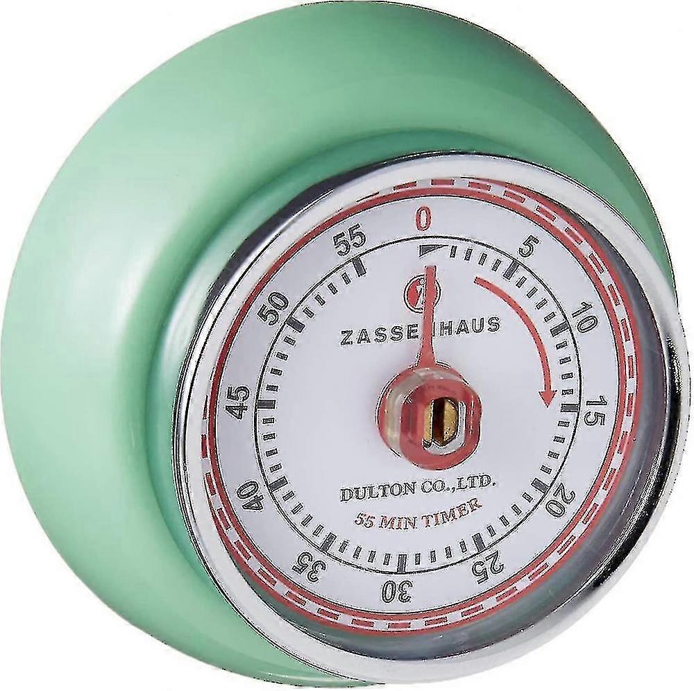 Magnetic Retro Kitchen Timer, Classic Mechanical Cooking Timer (red)